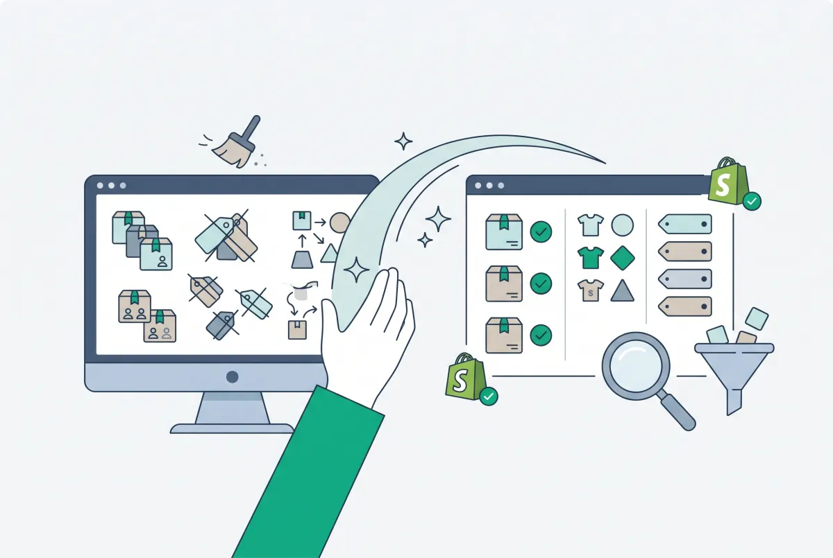 How to Clean Up Product Data After a Shopify Migration (Duplicates, Variants, Tags, and More)